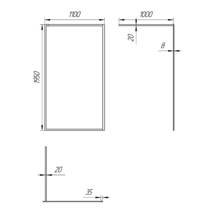 Душевая перегородка Paini 110 PAINI-WalkIN110F