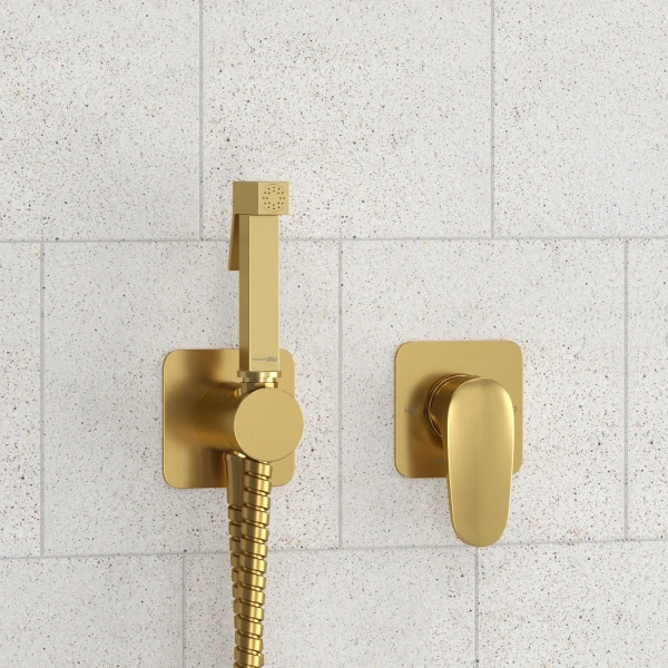 Гигиенический душ WasserKRAFT Havel A3651.285.237.213 со смесителем, золотой матовый