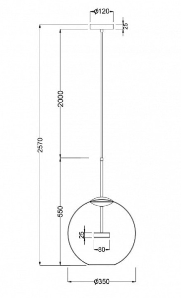 Подвесной светильник Maytoni Cometa MOD056PL-L12G3K
