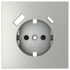 Накладка для розетки с заземлением и со шторками и 2хUSB type A и C Voltum S70 VLS001005