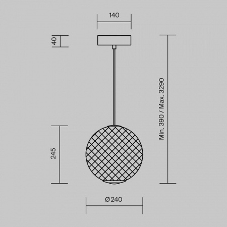 Подвесной светильник Maytoni Bruma MOD397PL-L12B3K