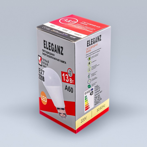 Лампа светодиодная Eleganz  E27 13Вт 3000K 1372