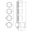 Смеситель для душа Gessi Habito 63436#706 черный матовый