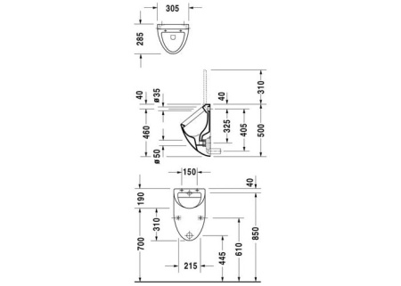 Писсуар Duravit FIZZ 823350000