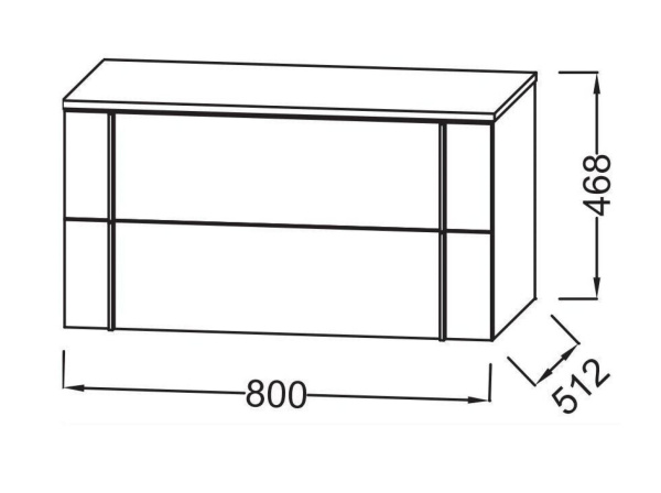 Комод Jacob Delafon Nouvelle Vague EB3054-E16 ореховое дерево