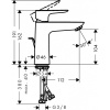 Смеситель для раковины hansgrohe Talis E 71712140 шлифованная бронза