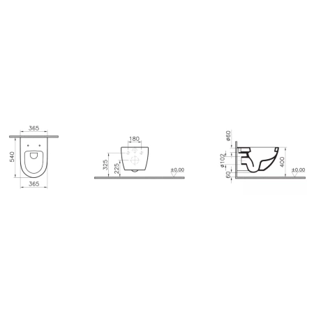Унитаз подвесной с сиденьем микролифт Vitra Sento 4448B003-6073