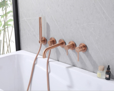 Смеситель для ванны Abber Wasser Kreis AF8130MRG золото