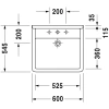 Раковина 60x54,5 см Duravit Starck 3 0309600000