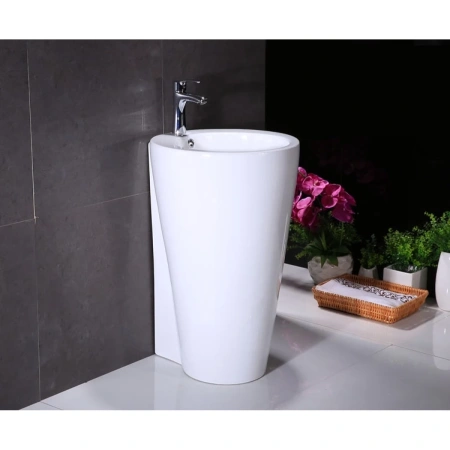 Раковина CeramaLux B134B 50x53 см, напольная, белый