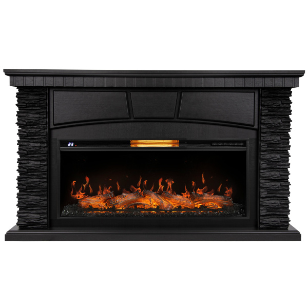 Каминокомплект: Очаг Royal Thermo Aurora RTFP/P-AR40LS, портал Porto 42/40/36 камень чер. шп. венге