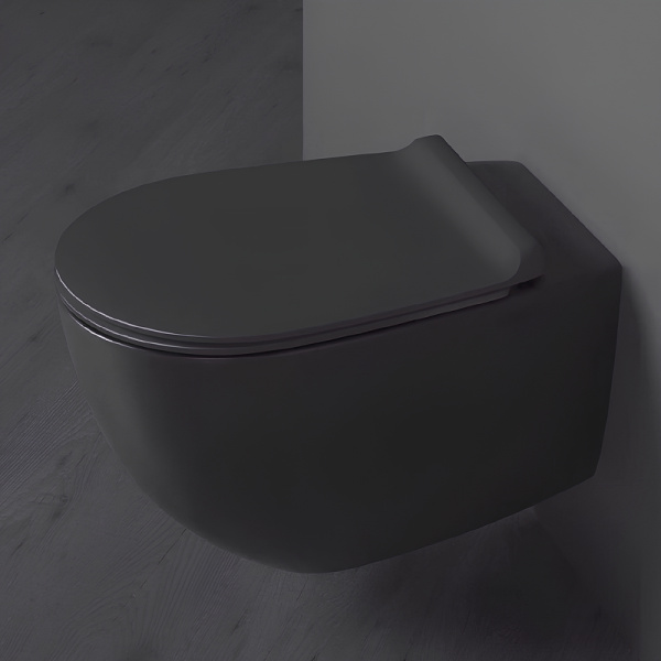 Подвесной унитаз Simas Vignoni VI18nero matt черный матовый