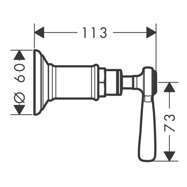 Запорный вентиль Axor Montreux 16872820 шлифованный никель