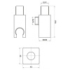 Штуцер BelBagno Nova BB-DHLA-IN с держателем