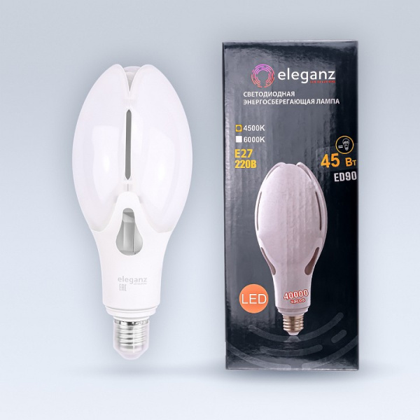 Лампа светодиодная Eleganz E27 45Вт 4500K EL-0086
