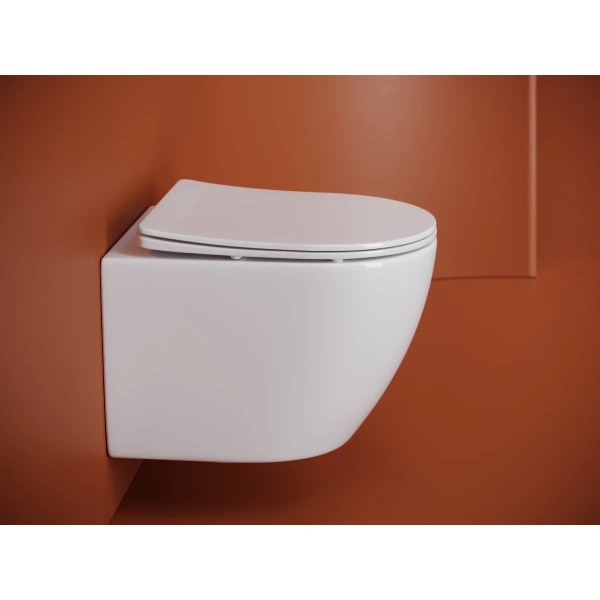 Унитаз подвесной Ceramica Nova Uno CN11001T безободковый, торнадо, с сиденьем микролифт, белый