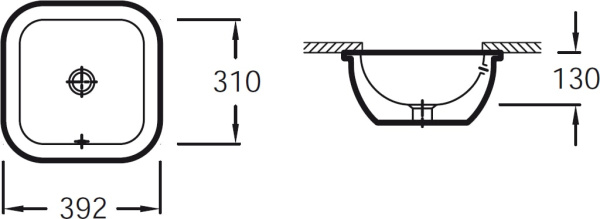 Раковина Jacob Delafon Vox EYE102-00