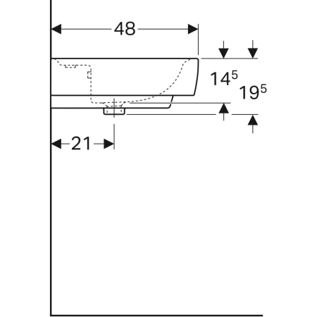 Раковина 60x48 см Geberit Renova Plan 225161000