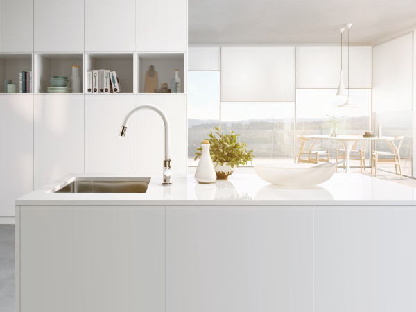 Смеситель для кухонной мойки Kludi BINGO STAR XS 468519378 хром/белый матовый