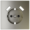 Накладка для розетки с заземлением и со шторками и 2хUSB type A Voltum S70 VLS000904
