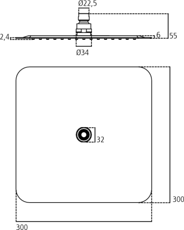 Верхний душ Ideal Standard IdealRain lux B0388MY