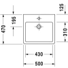 Раковина 50x47 см Duravit Vero 0454500000