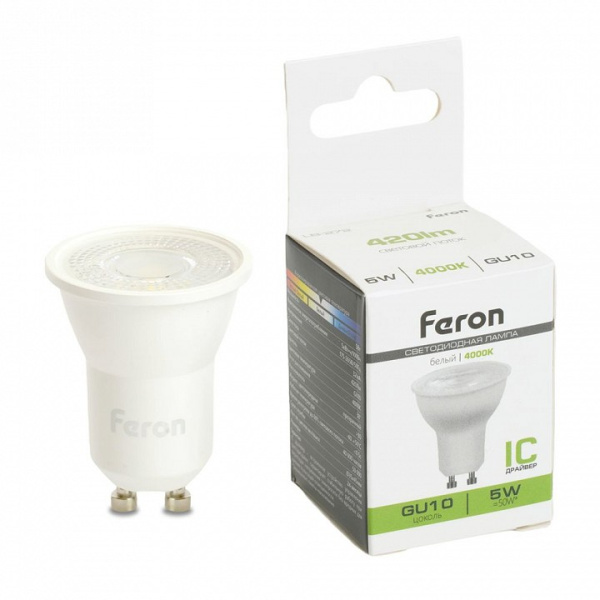 Лампа светодиодная Feron LB-272 GU10 5Вт 4000K 51219