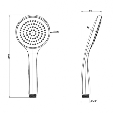 Лейка для душа Paini Torino TRCR155