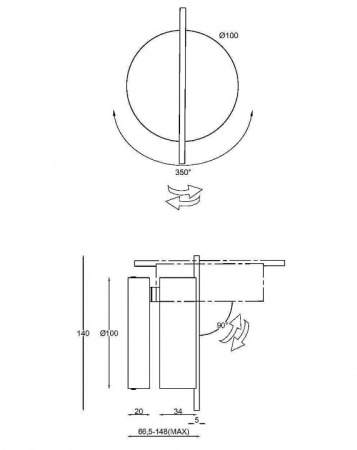Бра Maytoni Nuance MOD180WL-L4B3K