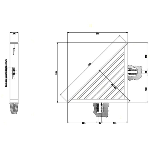 Полочка Gessi Rettangolo 20861#080 золото