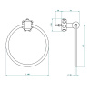 Полотенцедержатель THG Mossi cristal clair A2N.A02.504N