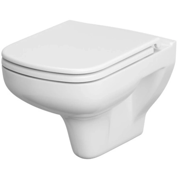 Унитаз подвесной Cersanit Colour MZ-COLOUR-COn-DL-w безободковый, с сиденьем микролифт, белый