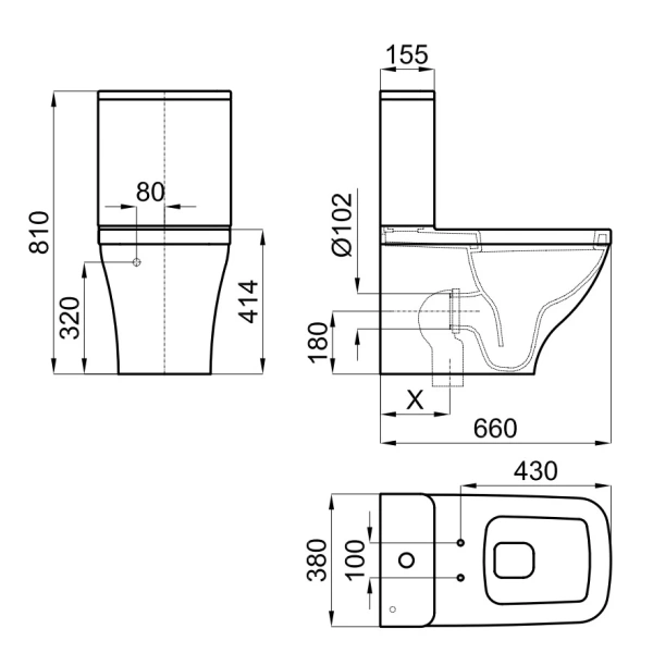 Чаша напольного унитаза Noken NK Concept N299999149