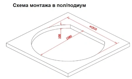 Акриловая ванна Gemy 185х162 G9053 K белый