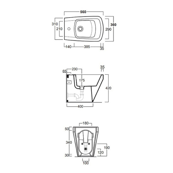 Напольное биде Simas Baden Baden BB04bi*1