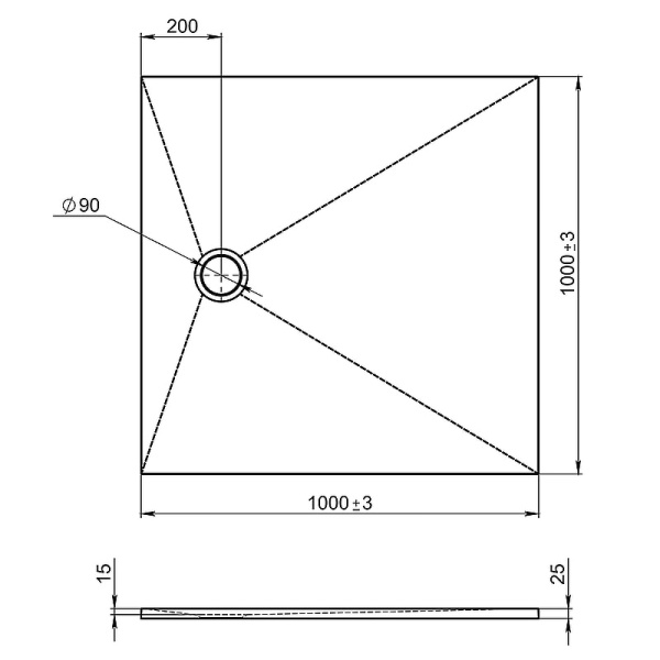 Душевой поддон Jacob Delafon Tolbiac 100х100 E6D328RU-NGM черный матовый