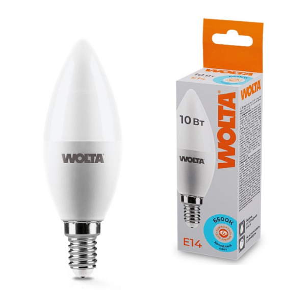 Лампа светодиодная Wolta E14 10Вт 6500K 25WC10E14
