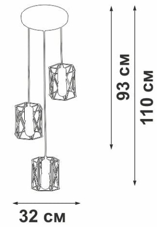 Подвесной светильник Vitaluce V4382 V43820-0/3S