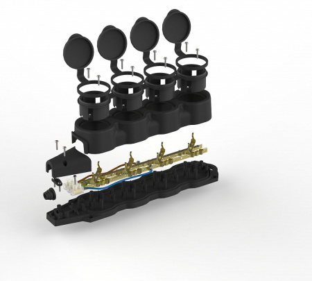 Колодка Эра  KX-4e-B-IP44