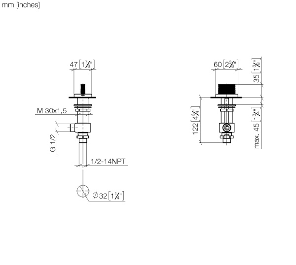 Запорный вентиль Dornbracht CL.1 20006705-00