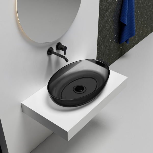 Раковина Abber Kristall AT2801Onyx черная