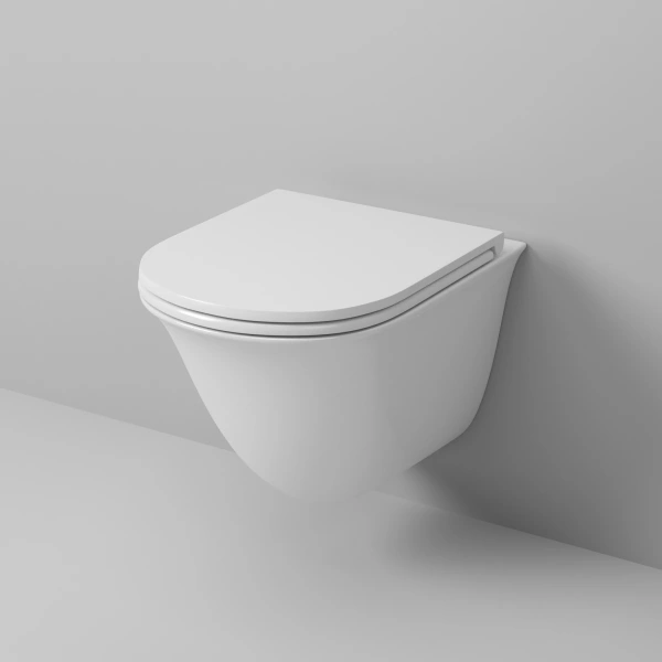 Унитаз подвесной Grossman GR-4412S безободковый, с сиденьем микролифт, белый