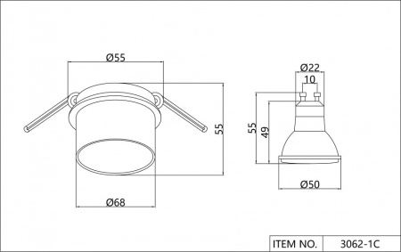 Встраиваемый светильник Favourite Rasta 3062-1C