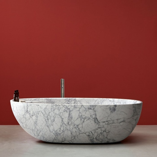 Ванна из искусственного камня Antonio Lupi Eclipse 185x95.5 ECLIPSE Marmo Carrara каррарский мрамор