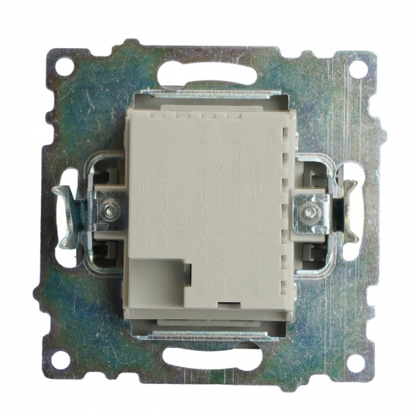 Розетка 2хUSB type A и C без рамки Stekker Катрин 50052
