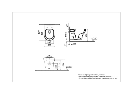 Подвесной унитаз Vitra Zentrum Round 7786B003-0075
