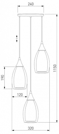 Подвесной светильник Eurosvet Cosmic 50085/3 золото