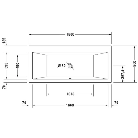 Акриловая ванна 180x80 см Duravit Vero 700135000000000