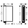 Душевая лейка Axor One 45720670 черная матовая