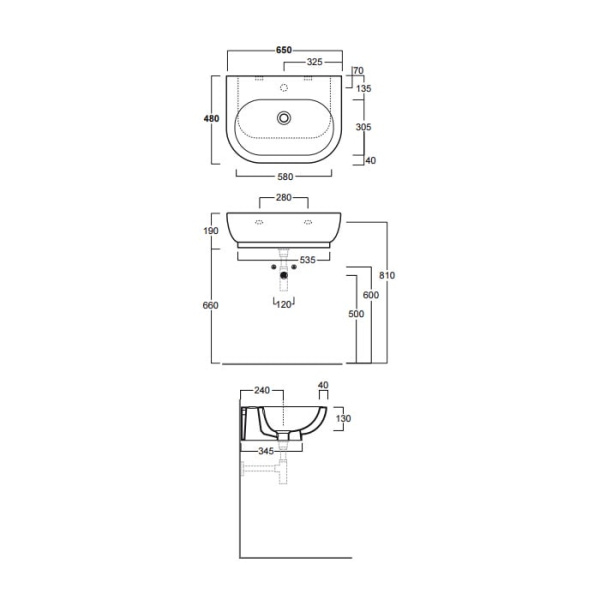 Раковина Simas E-Line 65 EL10bi*0